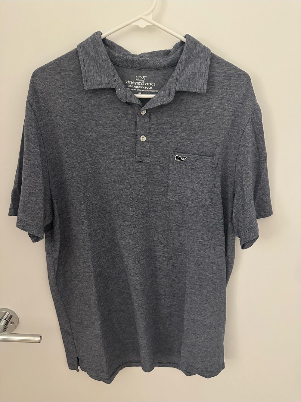 Vineyard Vines Men's Heathered Slate Polo
